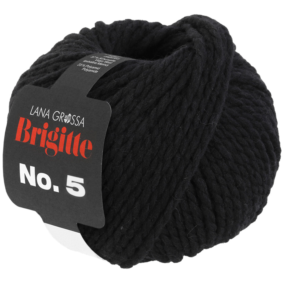 Lana Grossa Brigitte No.5 003 Schwarz 50g