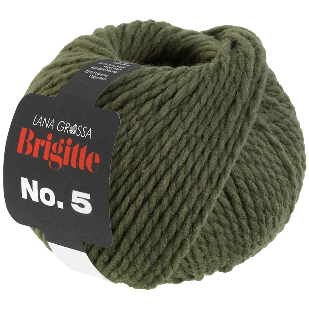 Lana Grossa Brigitte No.5 007 Moosgrün 50g