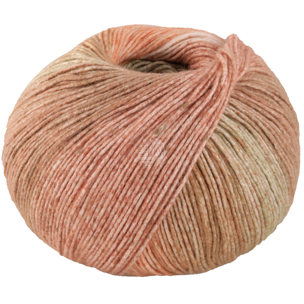 Lana Grossa Gomitolo Mambo 2037 Orange/Apricot/Camel/Sand-/Leinenbeige
