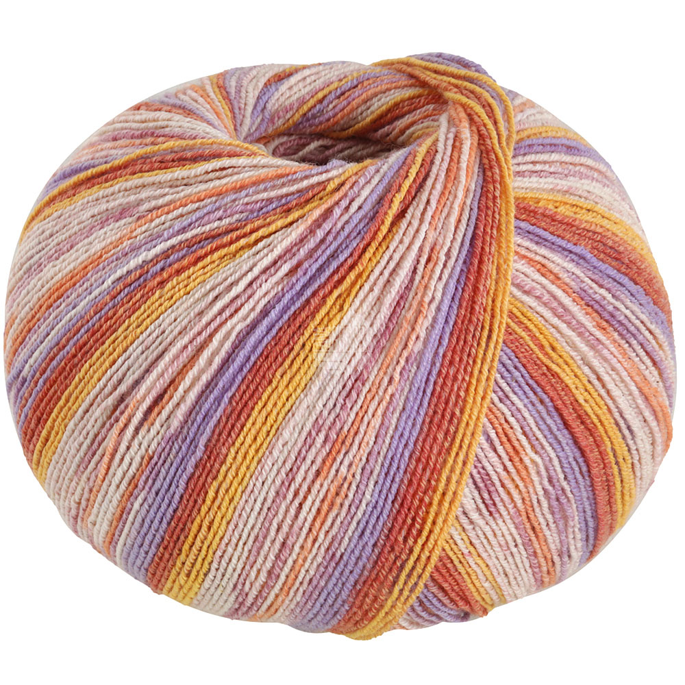 Lana Grossa Meilenweit 100 Cotton Bamboo Amalfi 2376 Zartgrau/Orange/Maisgelb/Zartlila/Flieder/
Fuch