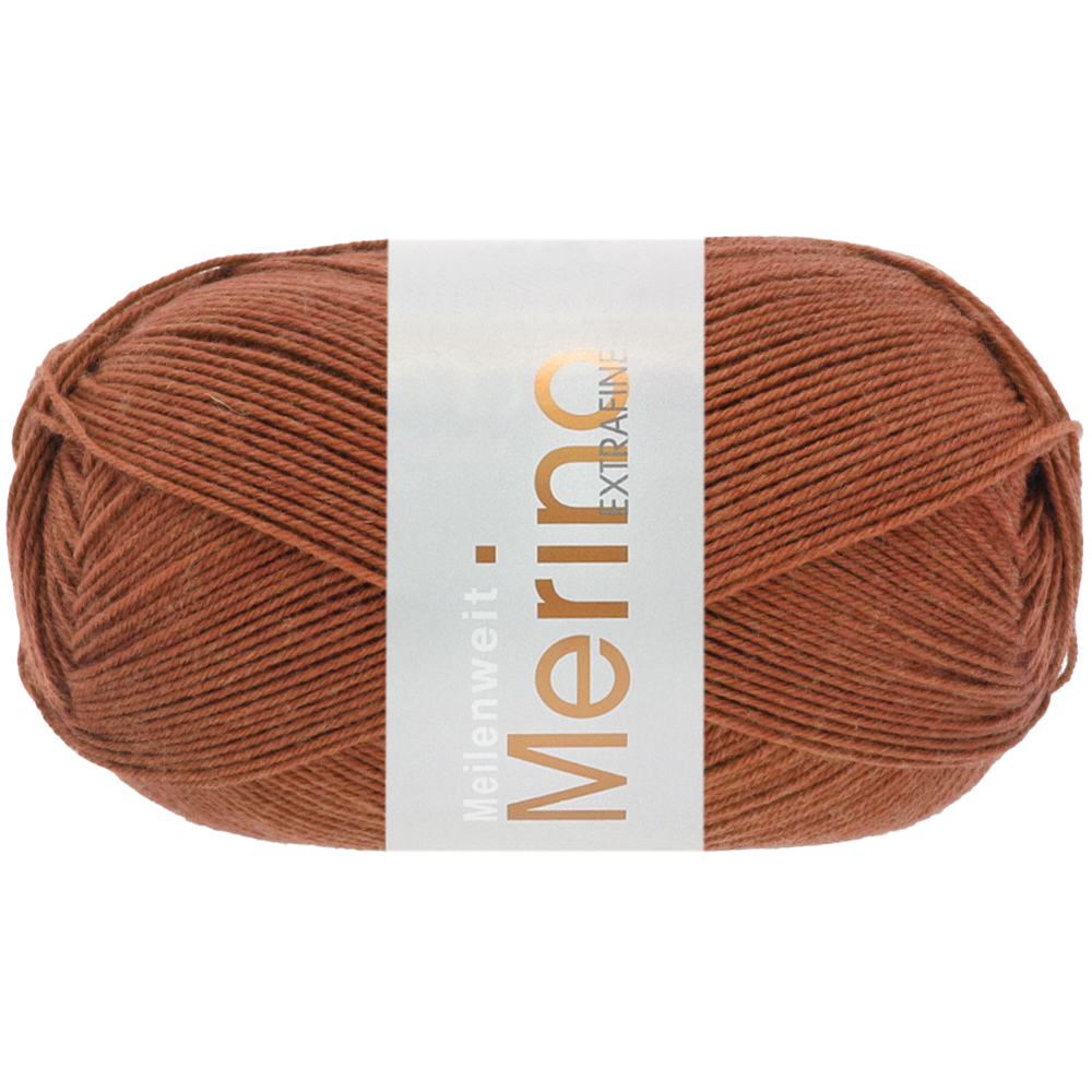 Lana Grossa Meilenweit 100 Merino Extrafein Uni 2456 Nougat 100g