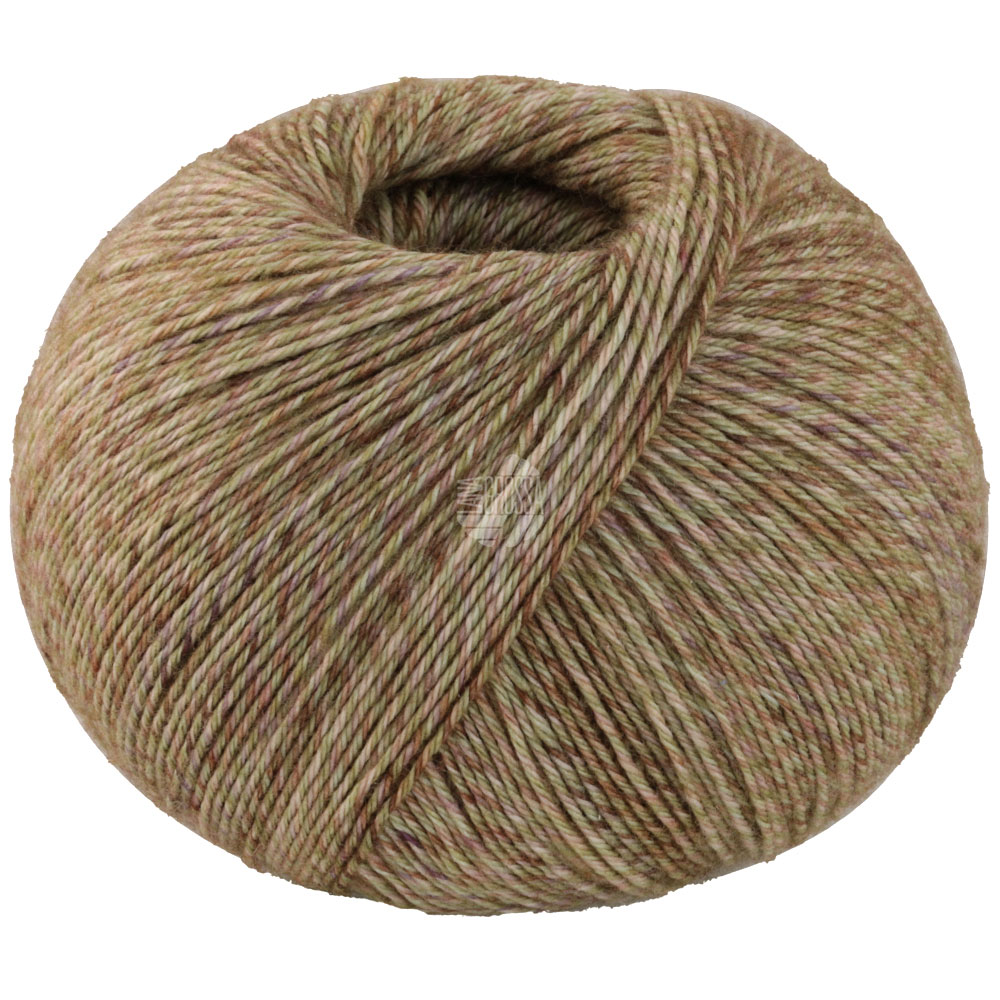 Lana Grossa Vintage Socks 1013 Khaki/Hellbeige/Zartgrün/Braun meliert 100g
