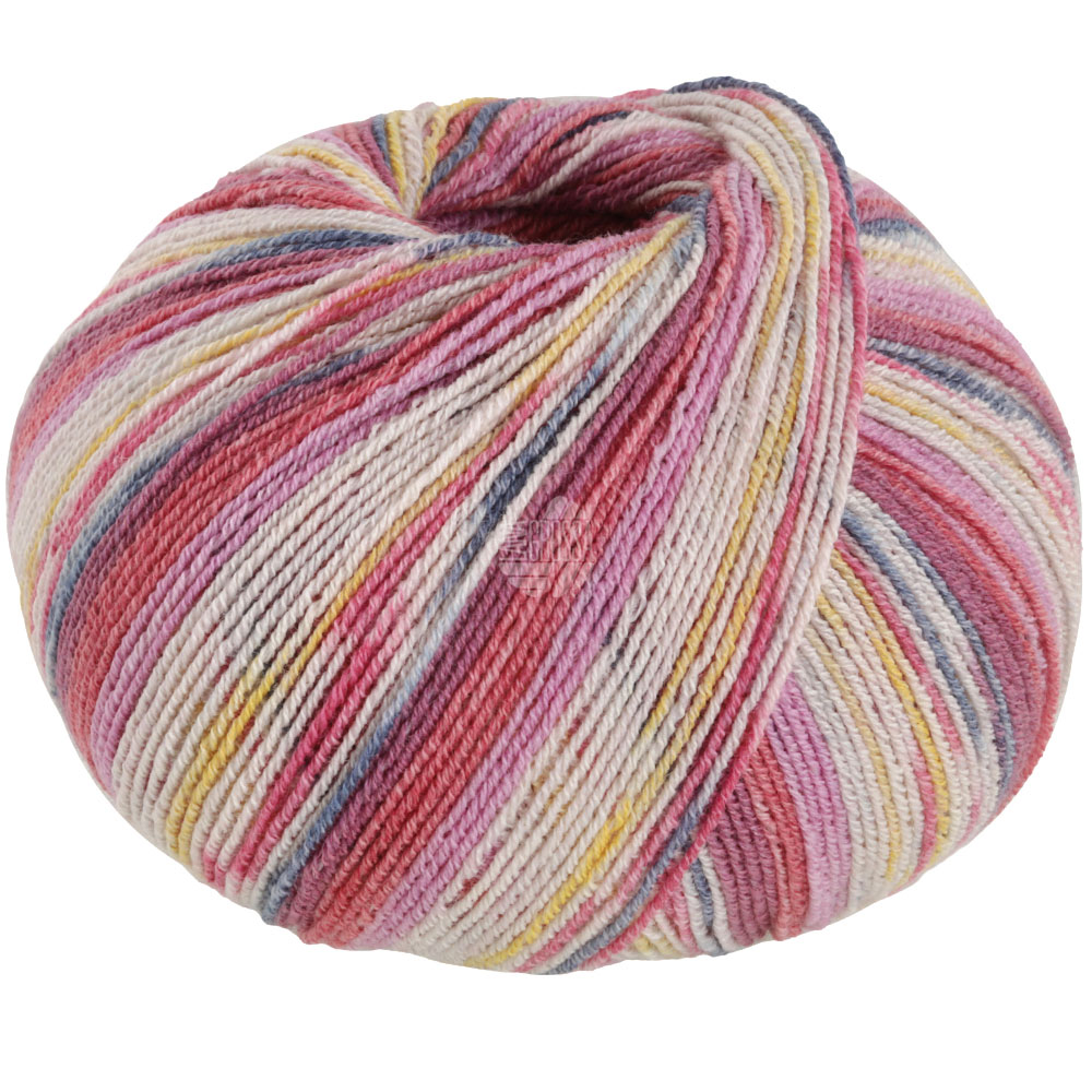 Lana Grossa Meilenweit 100 Cotton Bamboo Amalfi 2372 Himbeer/Fuchsia/Orange/Zartgrau/Violett/
Fliede