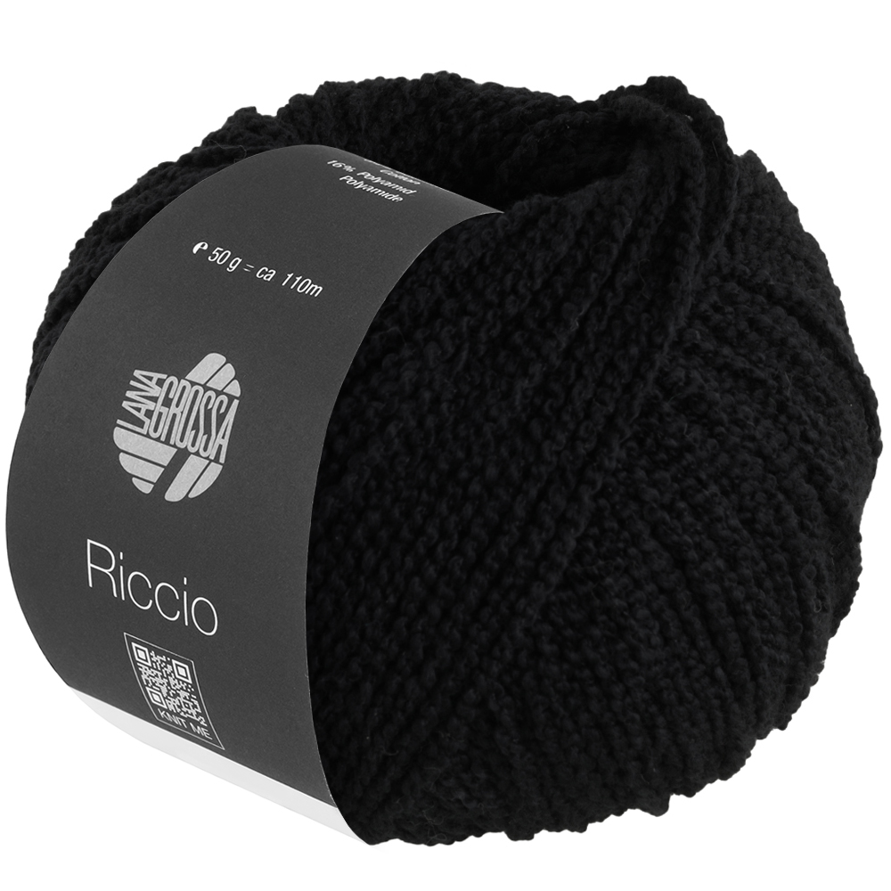 Lana Grossa Riccio 008 Schwarz 50g