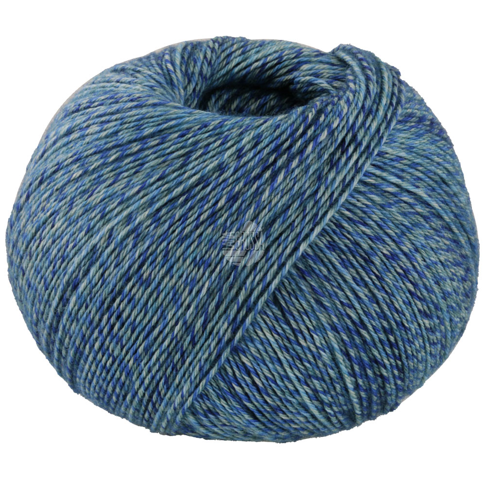 Lana Grossa Vintage Socks 1014 Marine/Türkis/Grau/Nachtblau meliert 100g