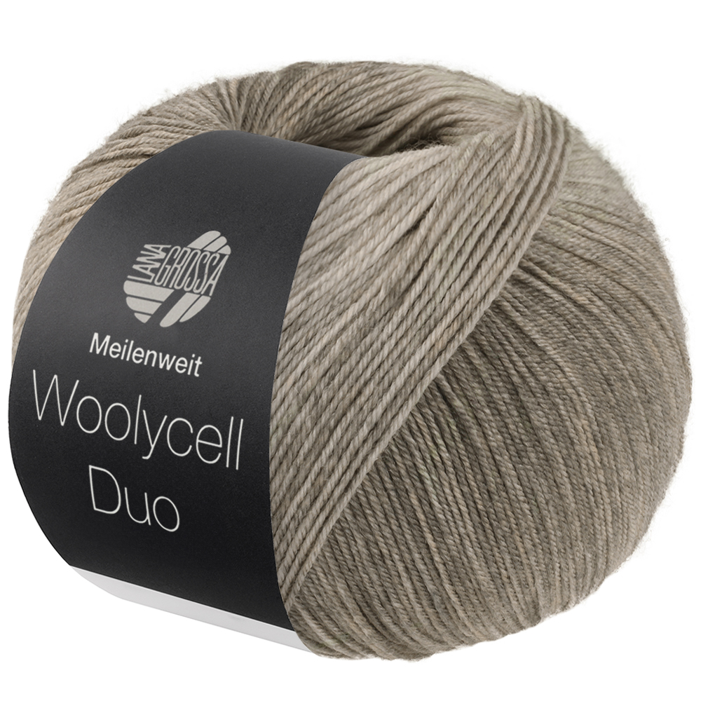 Lana Grossa Woolycell Duo 6010 Hell-/Perl-/Mausgrau 100g