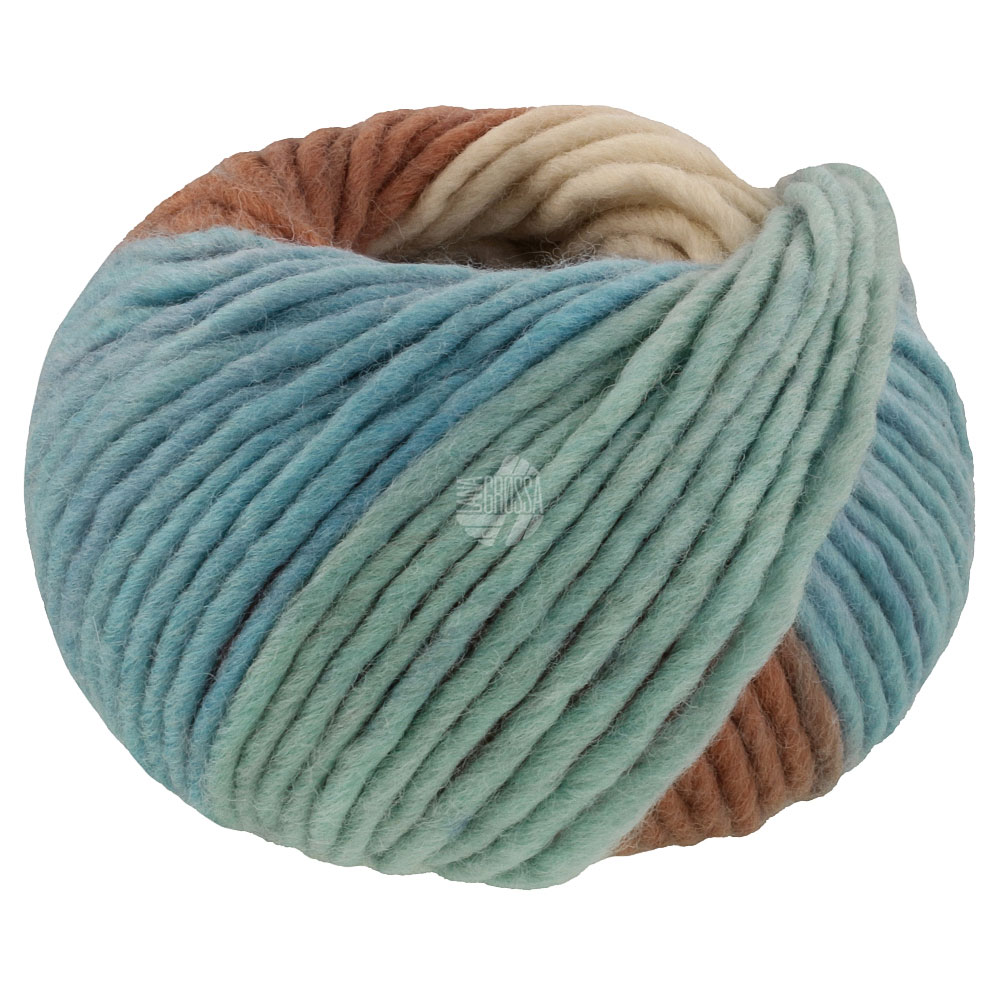 Lana Grossa Feltro Arco 448 Graublau/Minttürkis/Dunkelblau/Hellbeige/;Nougat 50g