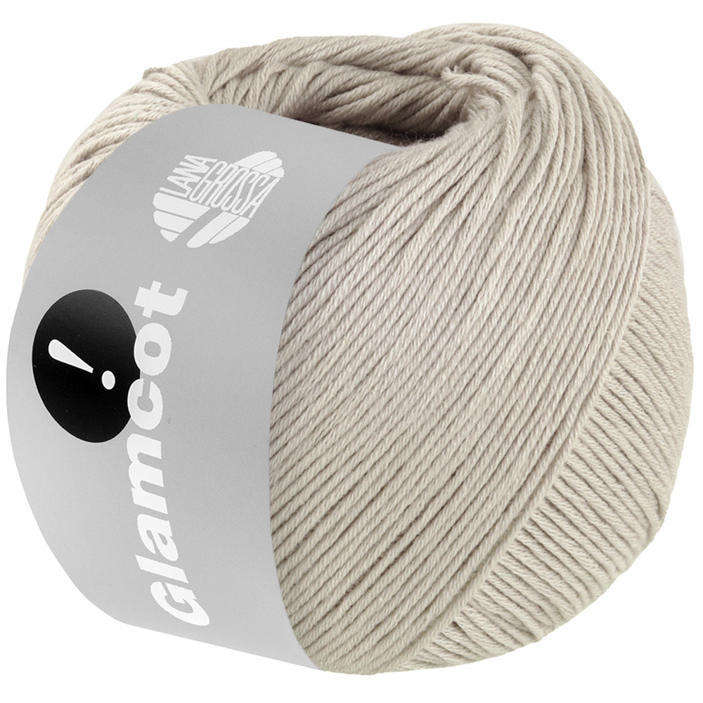 Lana Grossa Glamcot 020 Hellgrau 50g