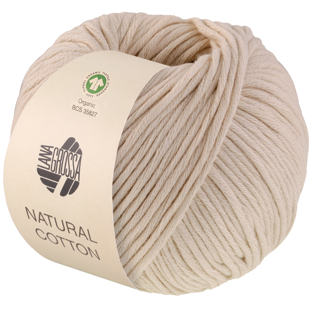 Lana Grossa Natural Cotton Gots 018 Eierschale 50g