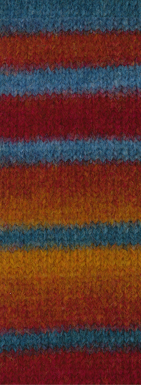 Lana Grossa Gigante 019 Stahl-/Graublau/Ocker/Rotbraun/Weinrot 100g