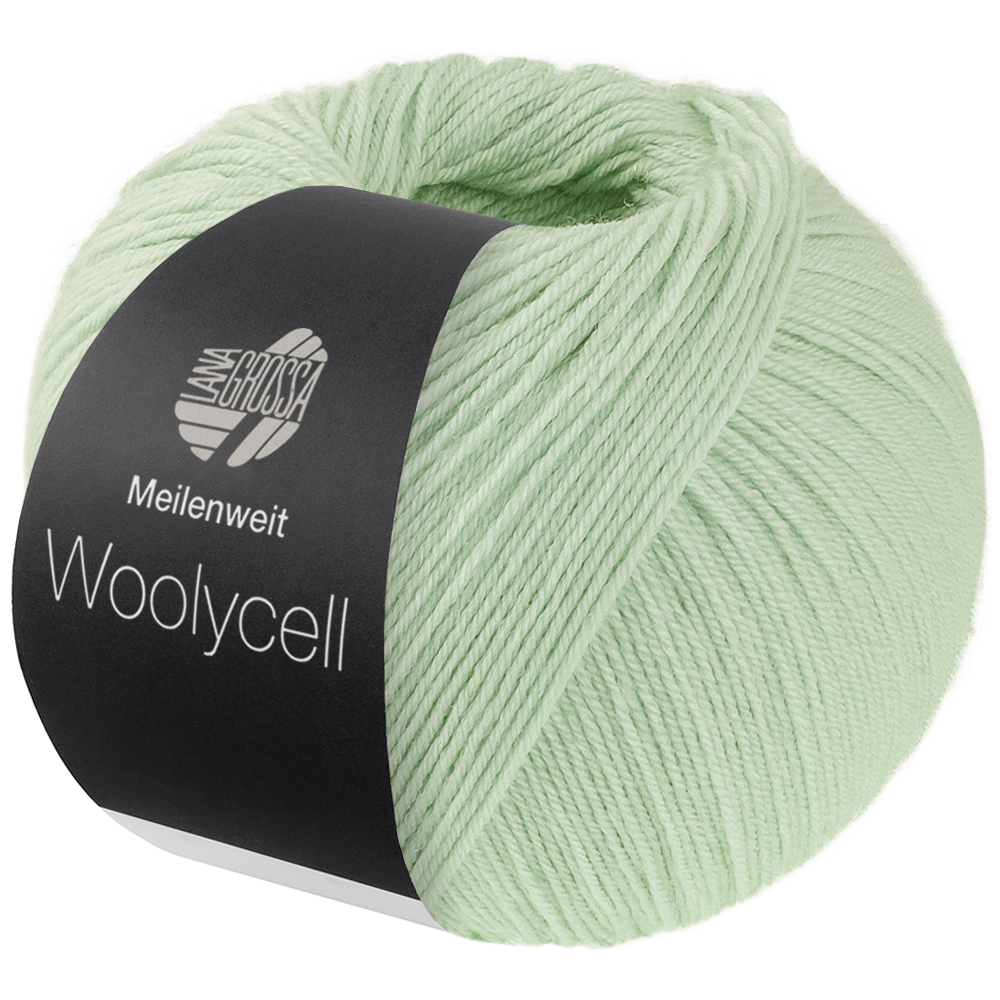 Lana Grossa Woolycell 006 Weißgrün 100g