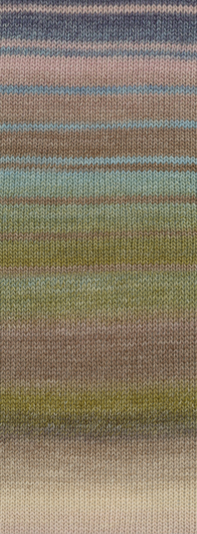 Lana Grossa Gomitolo Arte 1018 Beige/Mint/Zartgrau/Graublau/Olivbraun/Violett 200g