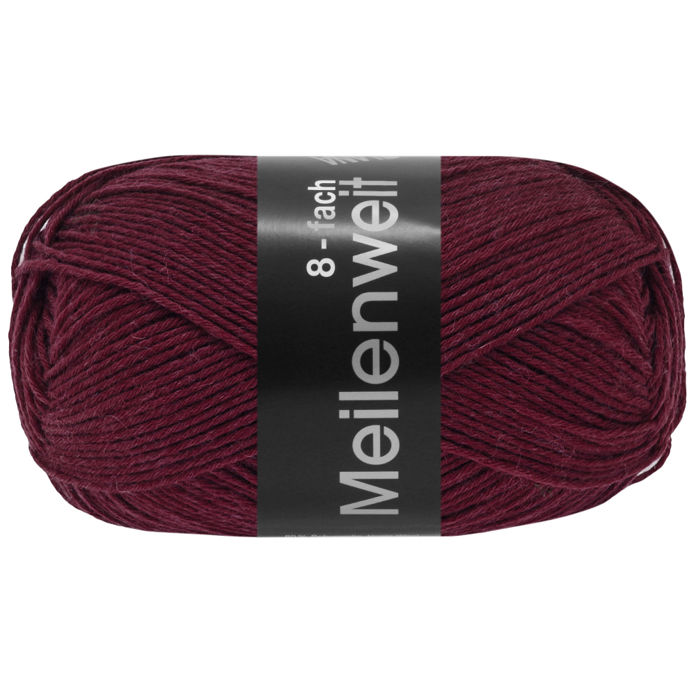 Lana Grossa Meilenweit 8-F. 150 Uni 9668 Bordeaux 150g