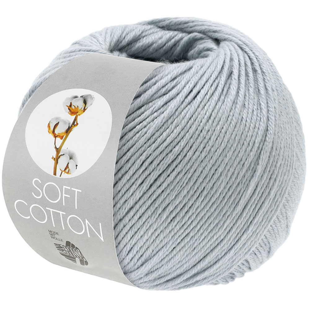 Lana Grossa Soft Cotton 056 Eisblau 50g