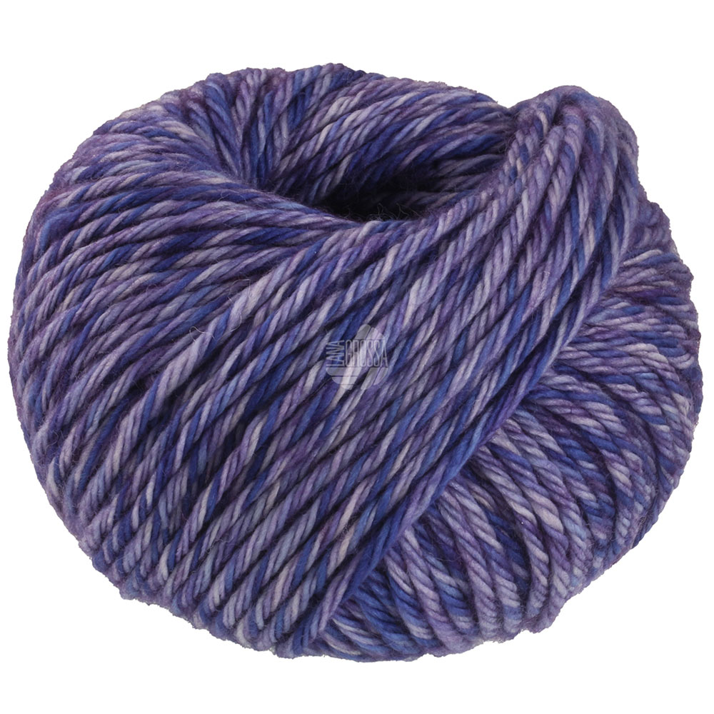 Lana Grossa Vintage Chunky 017 Graulila/Dunkelblau 50g