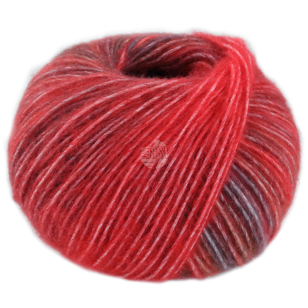 Lana Grossa PICASSO 012 Wein-/Kirsch-/Feuerrot/Braunrot/Nougat 50g