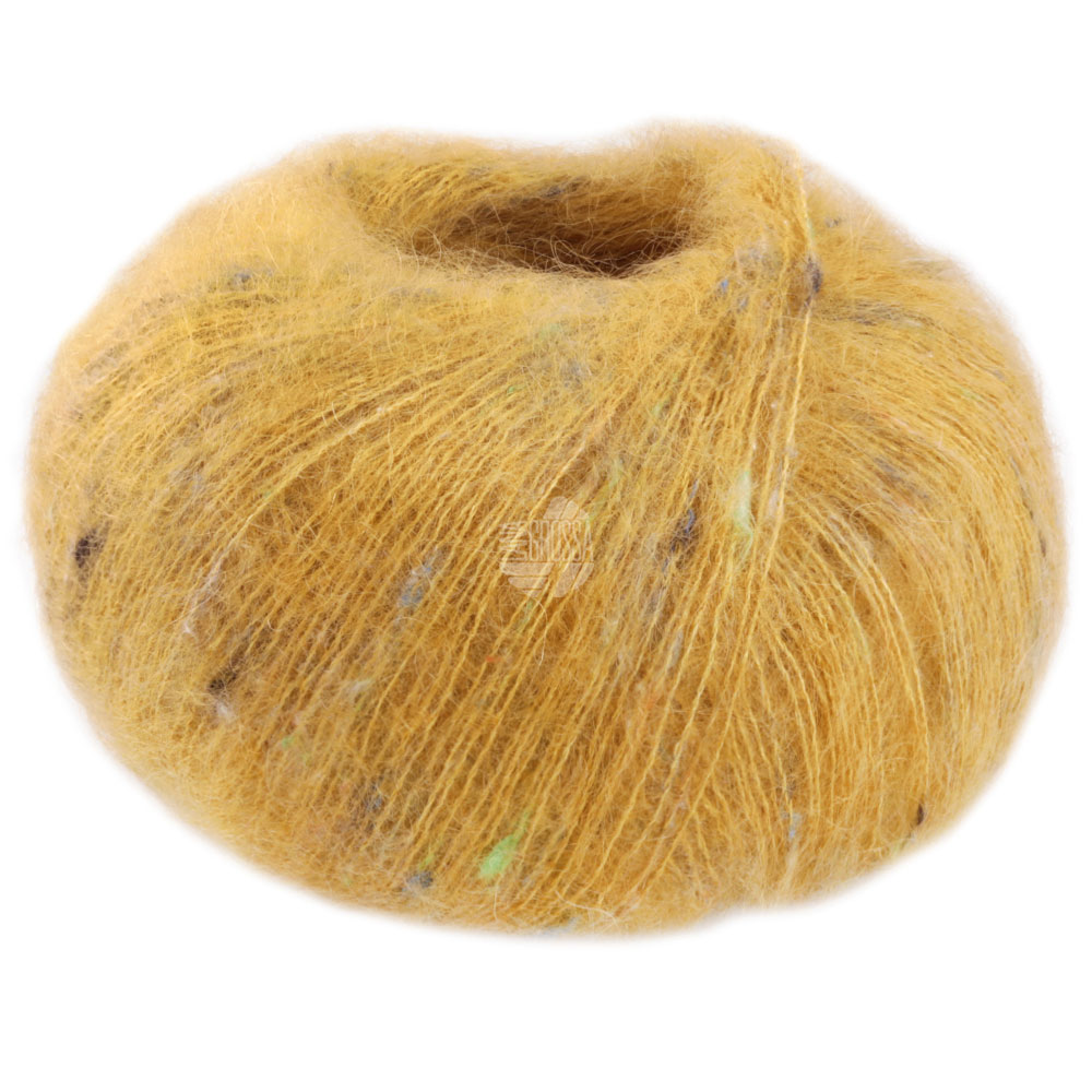 Lana Grossa Natural Superkid Tweed 615 Senfgelb 25g