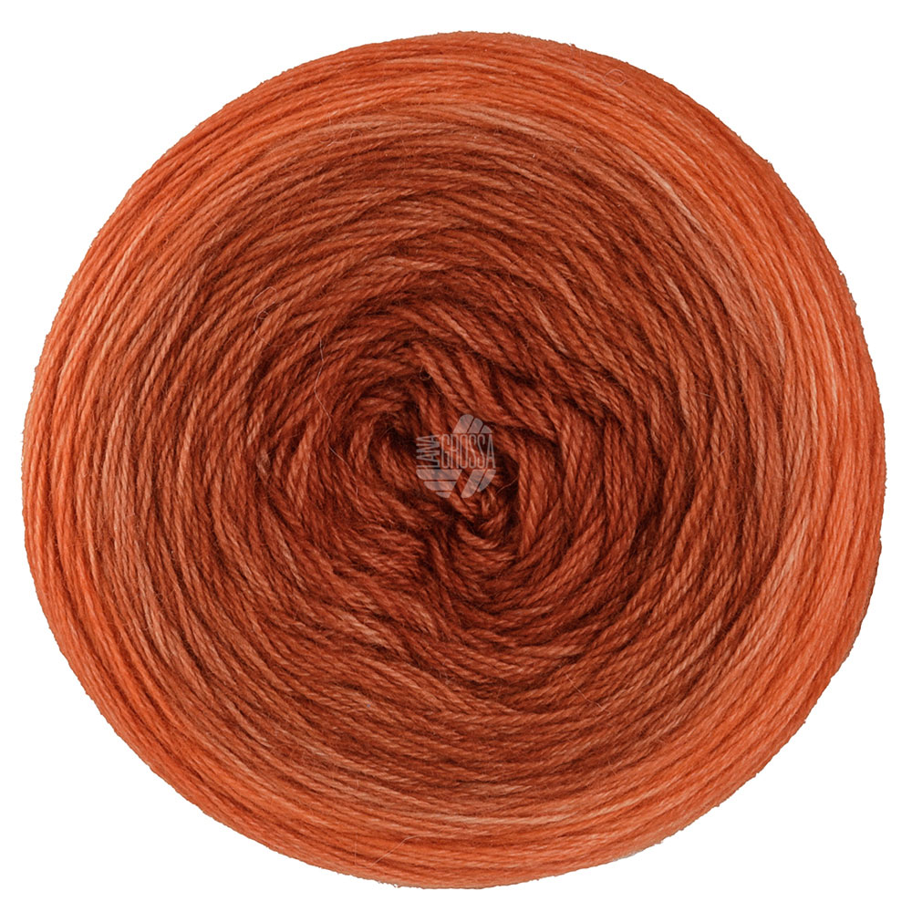 Lana Grossa Merino Lace Aquarell 407 Terrakotta/Rost/Kürbisorange