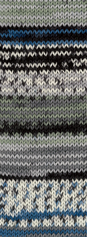 Lana Grossa Meilenweit 6-fach 150 Special 9610 Jeans/Grau/Natur/WSchwarz/Oliv 150g