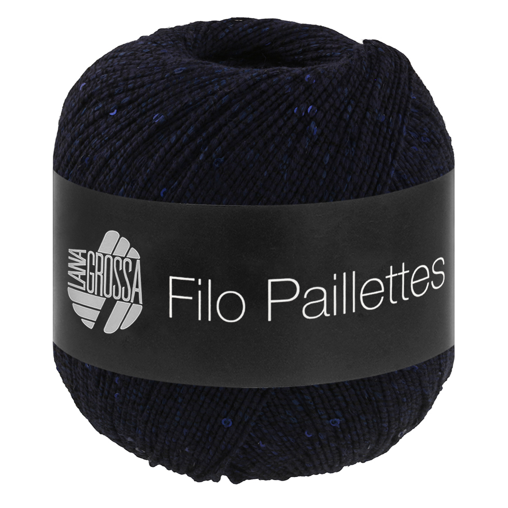 Lana Grossa Filo Pailettes 015 Nachtblau 50g