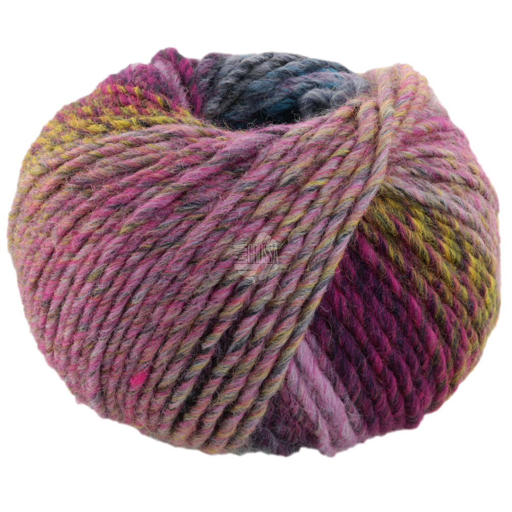 Lana Grossa Colors For You 152 Blauviolett/Fuchsia/Türkis/Nachtblau/Senfgelb/Braun/Fuchsia/Grau 50g