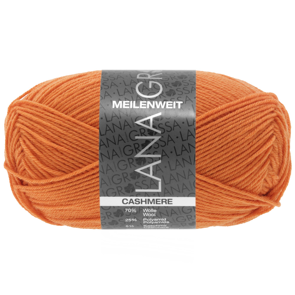 Lana Grossa Meilenweit 50 Cashmere 051 Orange 50g