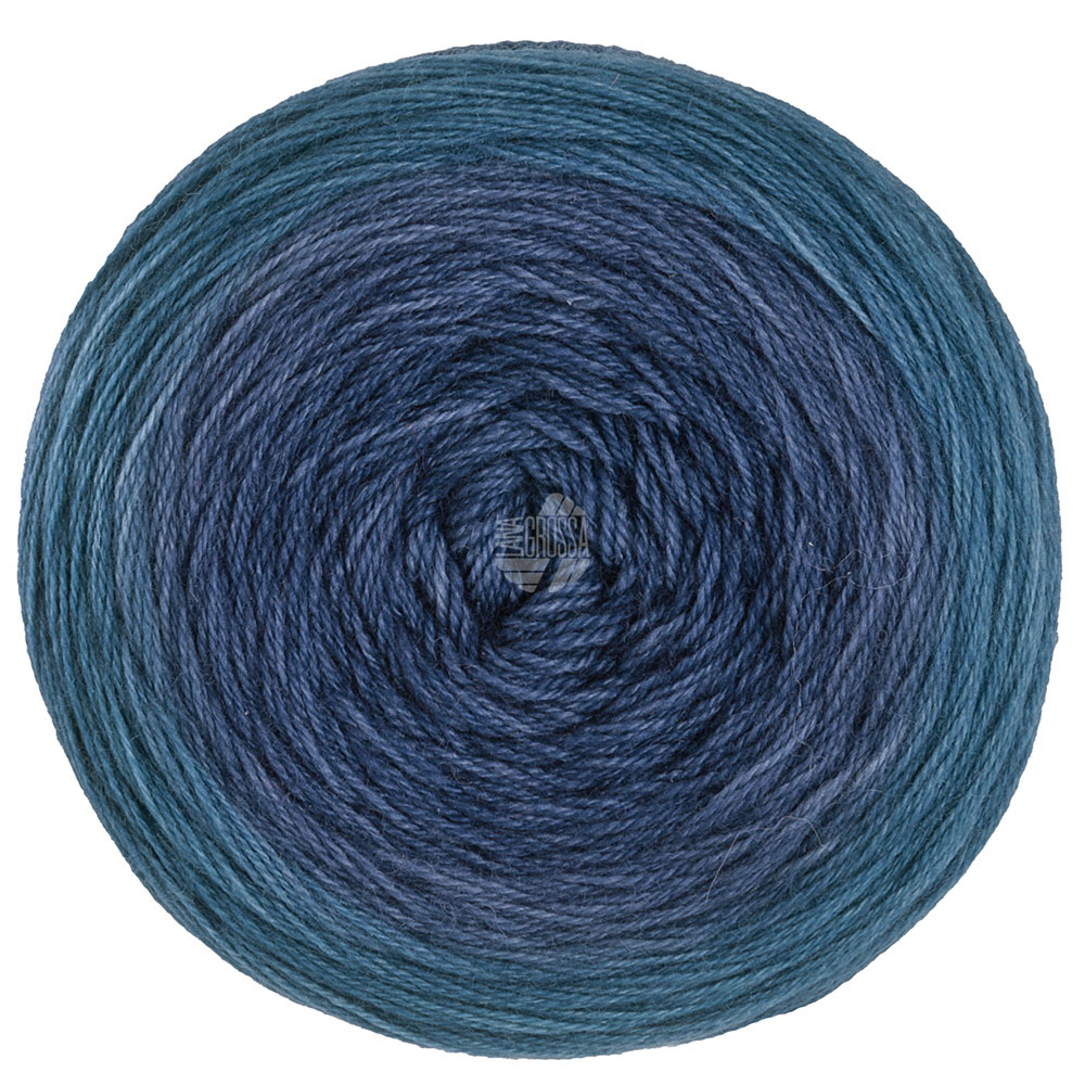 Lana Grossa Merino Lace Aquarell 404 Dunkel-/Nacht-/Schwarzblau