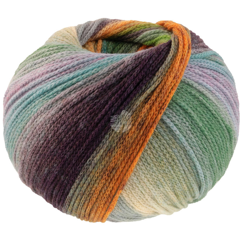 Lana Grossa Farfalla 003 Zart-/Mai-/Petrolgrün/Graubeige/Camel/Flieder/Graulila/Brombeer/Petrol/Grau