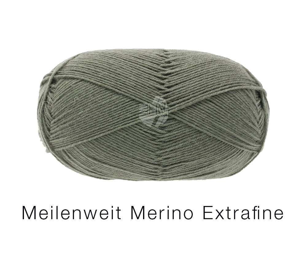 Lana Grossa Meilenweit 100 Merino Extrafein Uni 2406 Khaki 100g