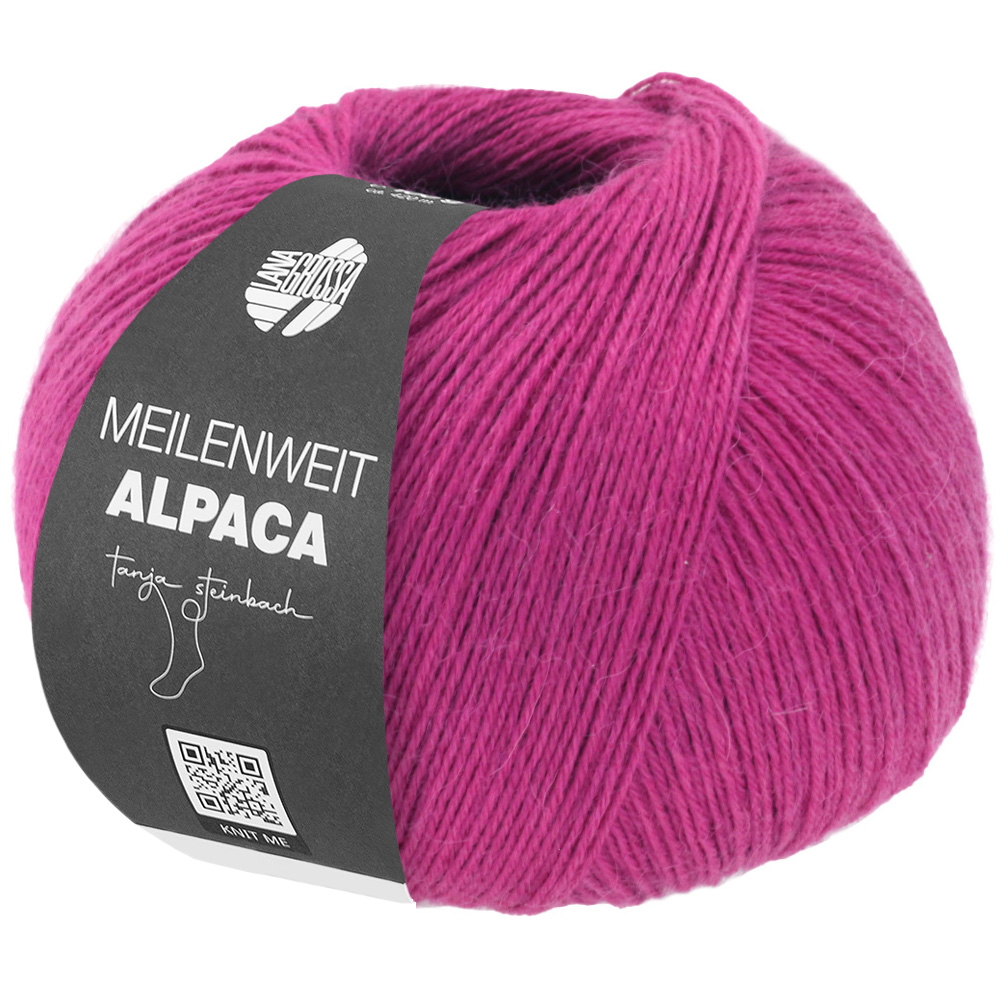 Lana Grossa Meilenweit 100 Alpaka 2002 Magenta 100g