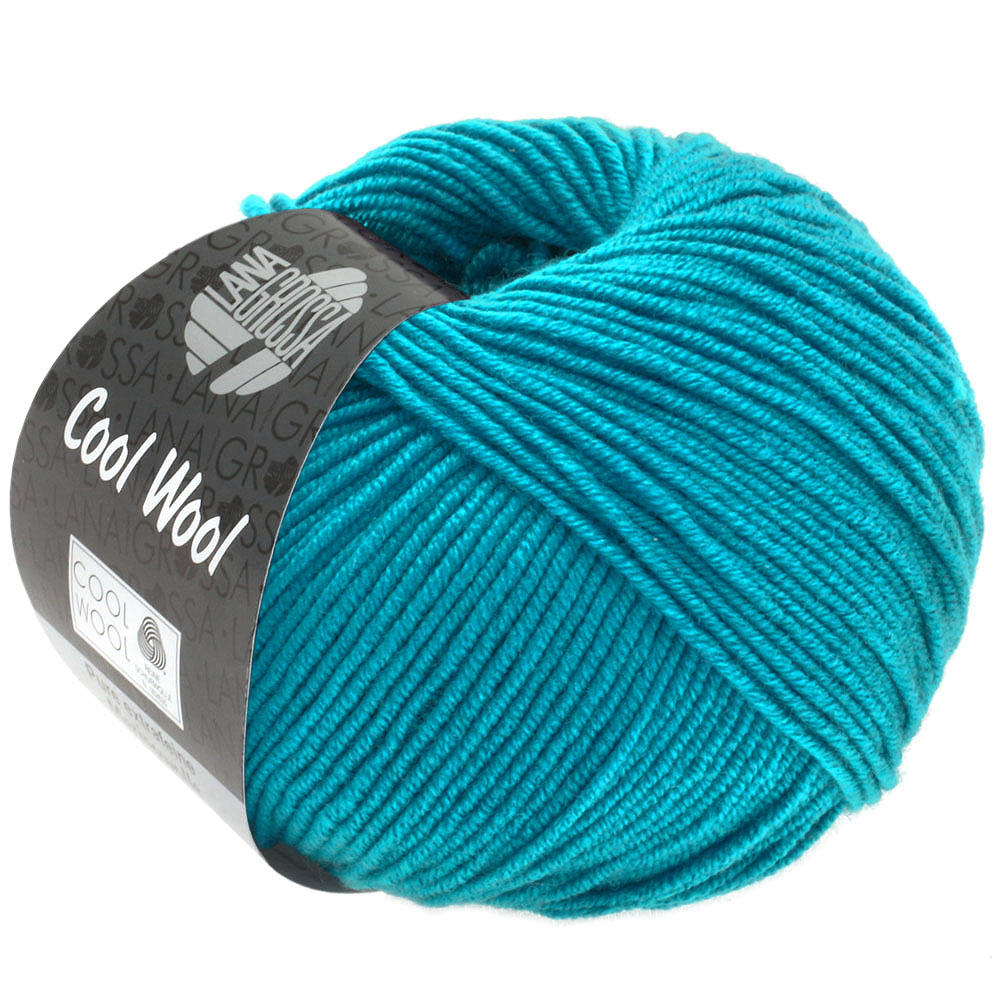 Lana Grossa Cool Wool 2000 2036 Azurblau 50g
