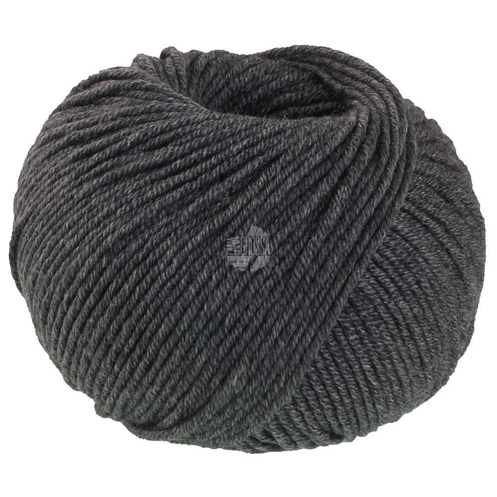 Lana Grossa Merino Soft 010 Dunkelgrau 50g
