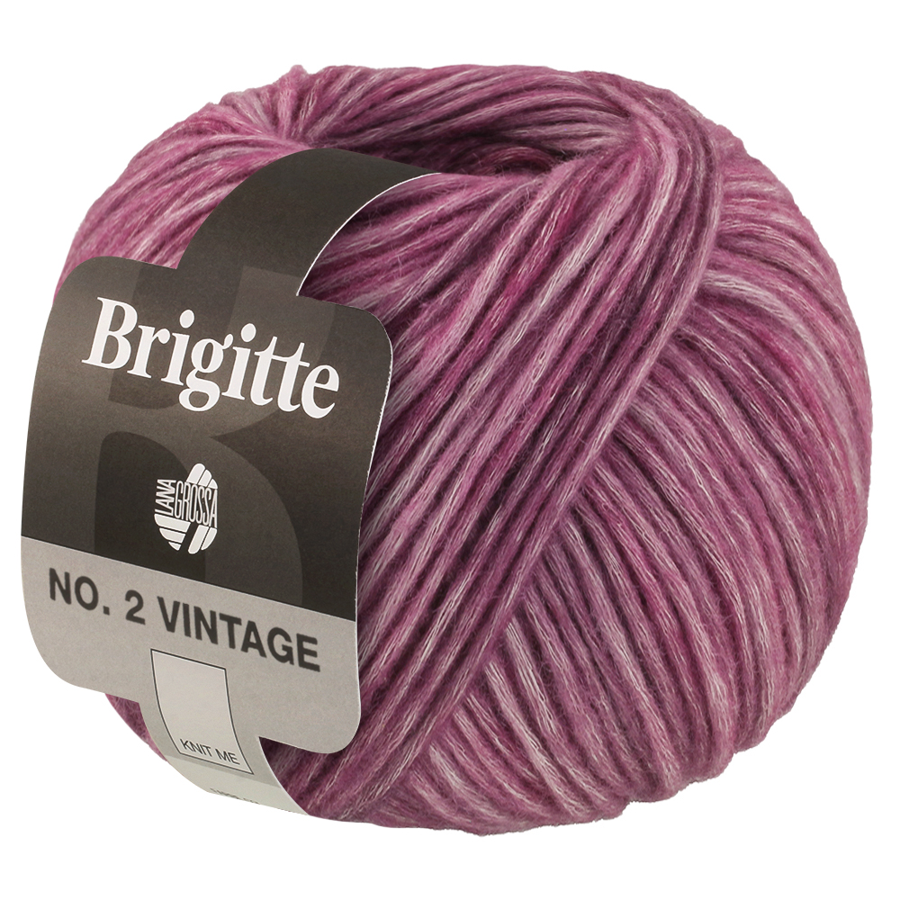 Lana Grossa Brigitte No.2 Vintage 204 Rotviolett meliert 50g