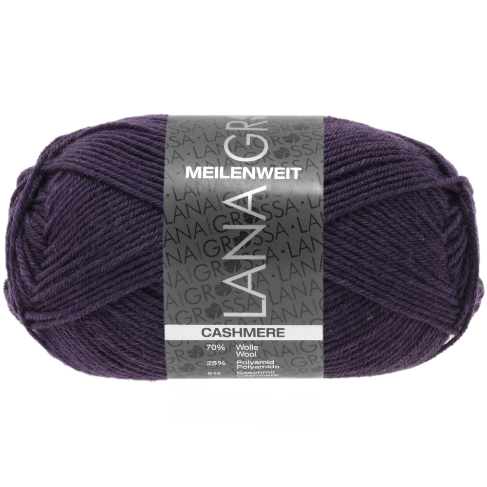 Lana Grossa Meilenweit 50 Cashmere 039 Aubergine 50g