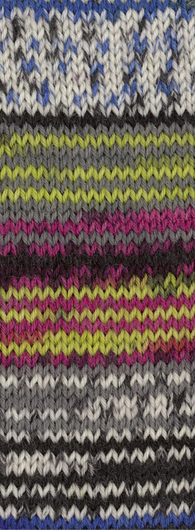 Lana Grossa About Berlin Meilenweit 100 Cashmere Noble 924 Royal/Fuchsia/Weiß/Anthrazit/Dunkelgrau/G