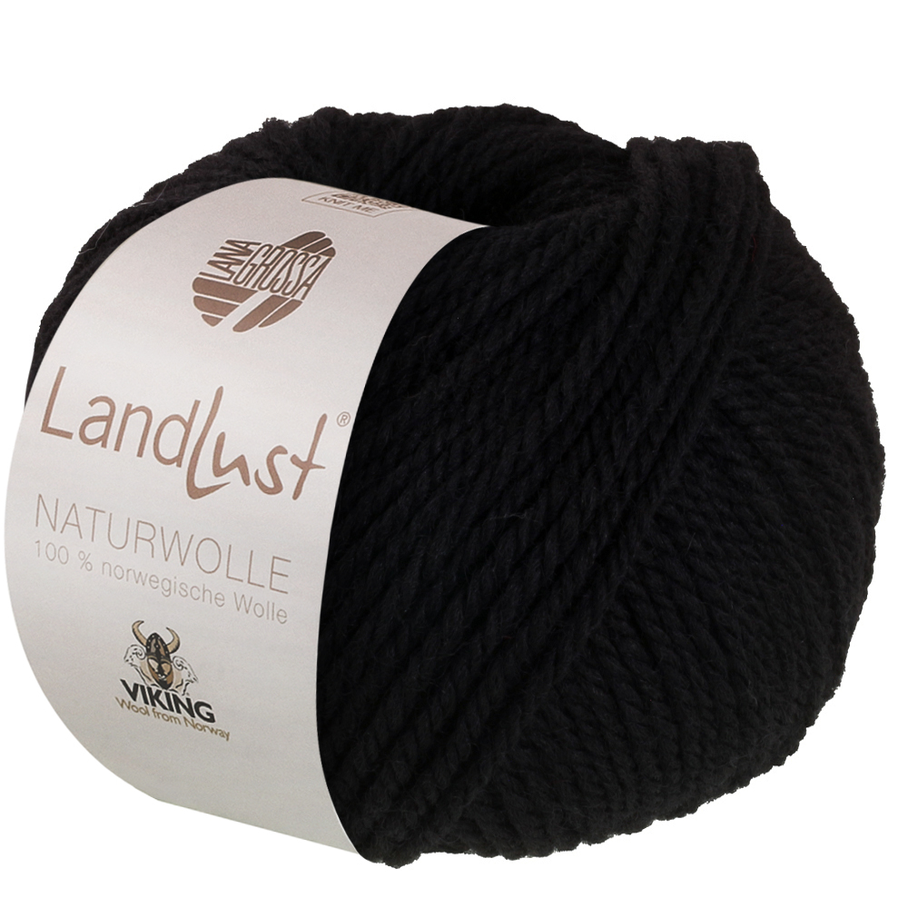 Lana Grossa Landlust Naturwolle 011 Schwarz