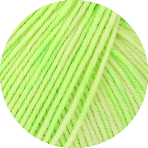 Lana Grossa Cool Wool Print 6522 Neongrün/Zartgrün 50g