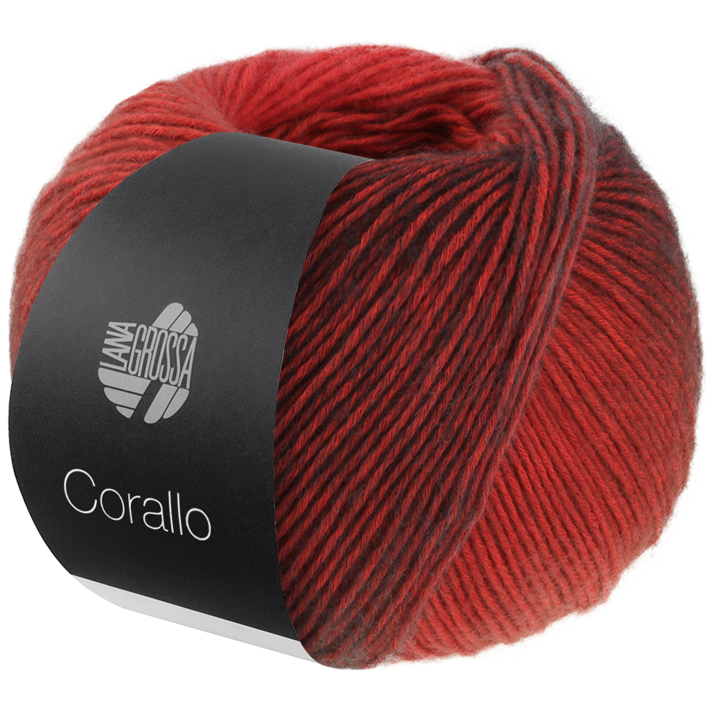 Lana Grossa Corallo 005 Rot/Grau-/Schwarzrot 100g