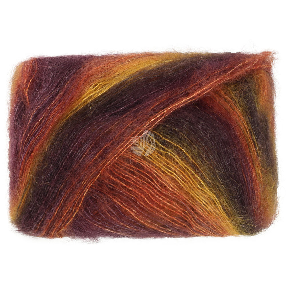 Lana Grossa Cottonhair 110 Gelb/Orange/Rost/Burgund/Dunkelbraun 50g