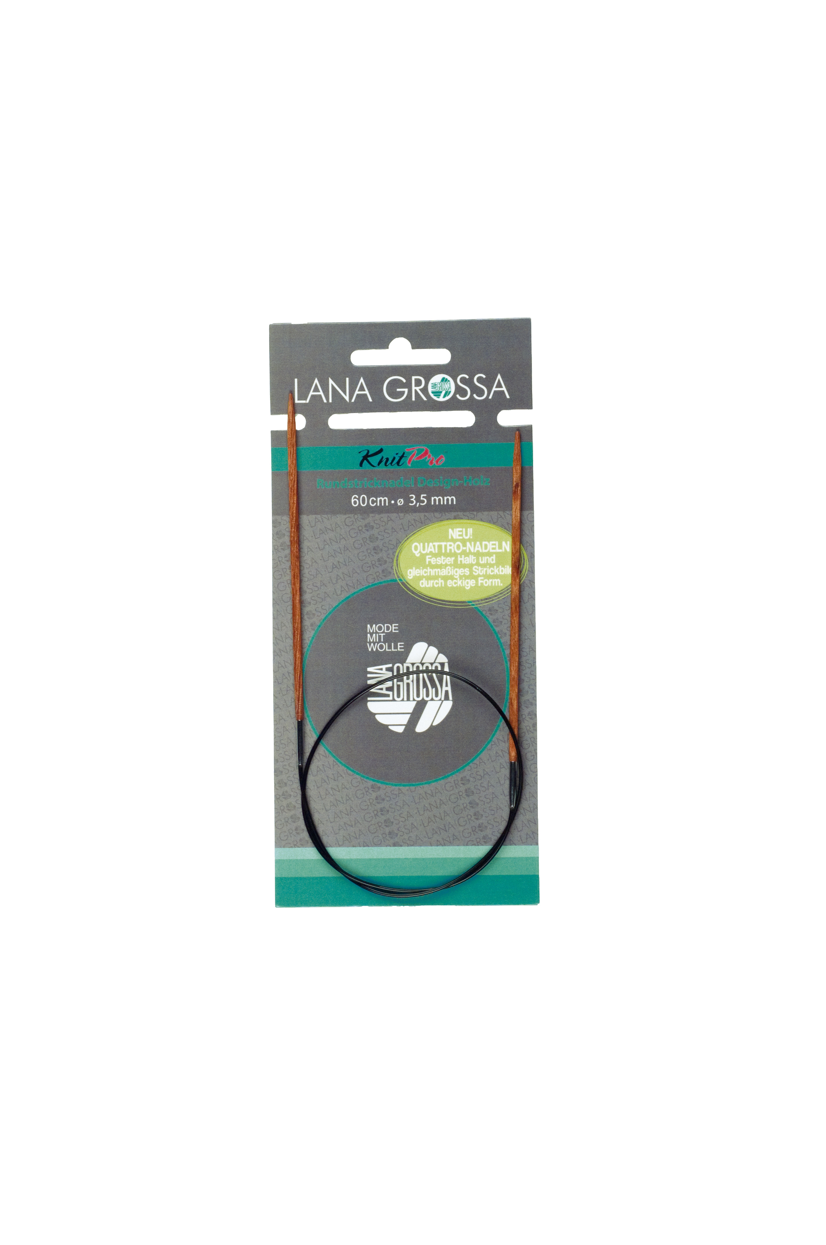 Lana Grossa Rundstricknadel Design-Holz Quattro 80-4.0