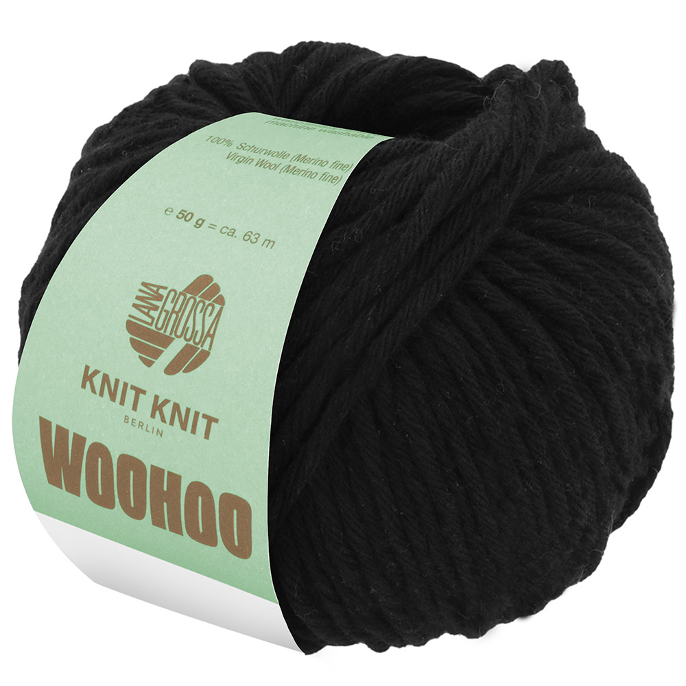 Lana Grossa Woohoo 014 Schwarz 50g