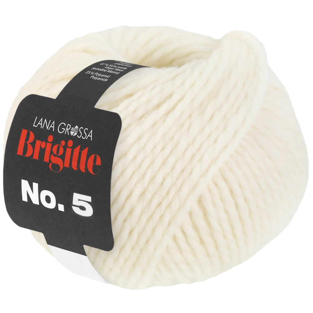 Lana Grossa Brigitte No.5 001 Weiß 50g