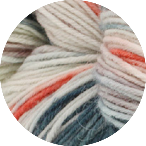 Lana Grossa Meilenweit 100 Merino Hand-Dyed Rainbow 7003 Birla Blaugrau/Hellbeige/Hellgrau/Nachtblau