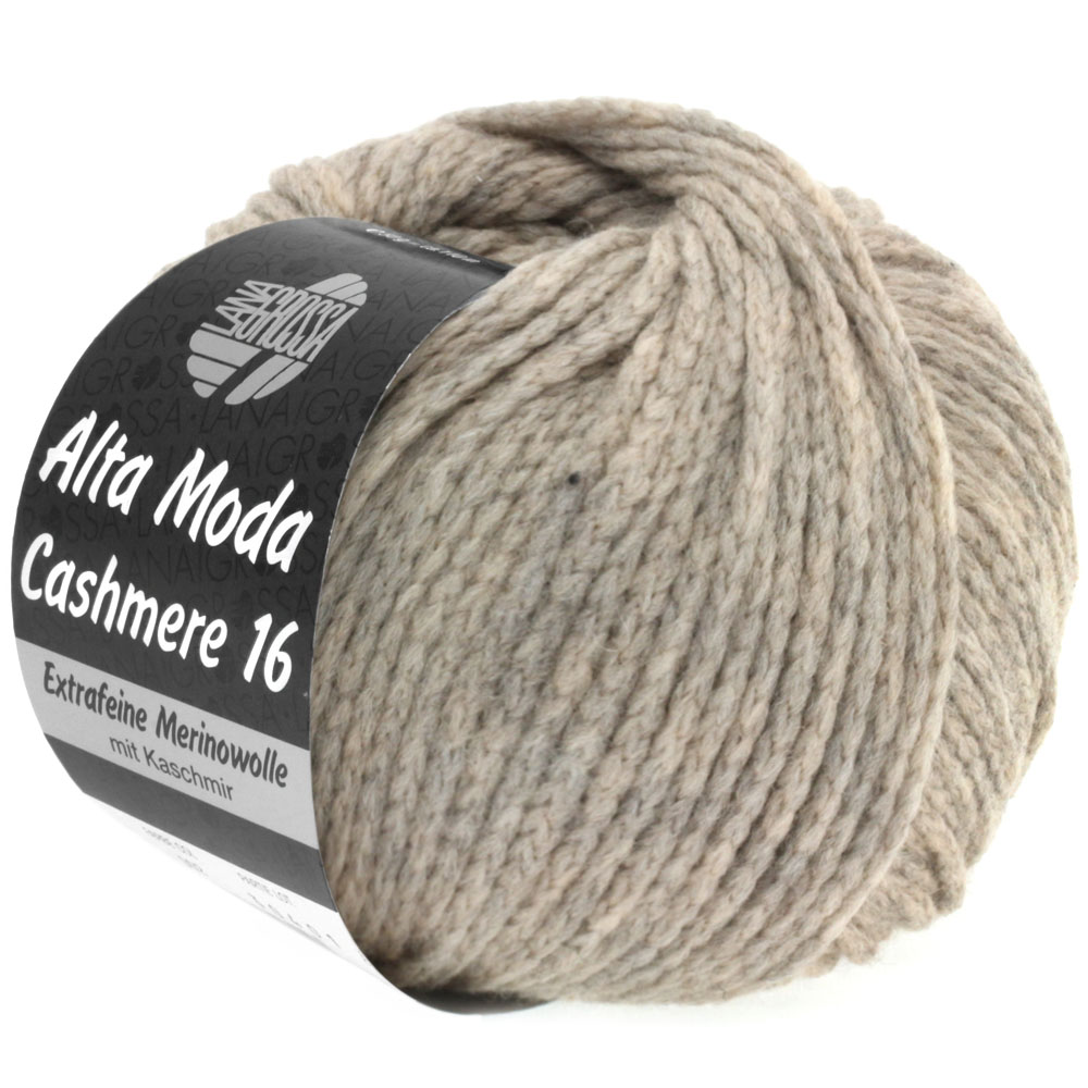 Lana Grossa Alta Moda Cashmere 16  003 Beige/Grau meliert 50g