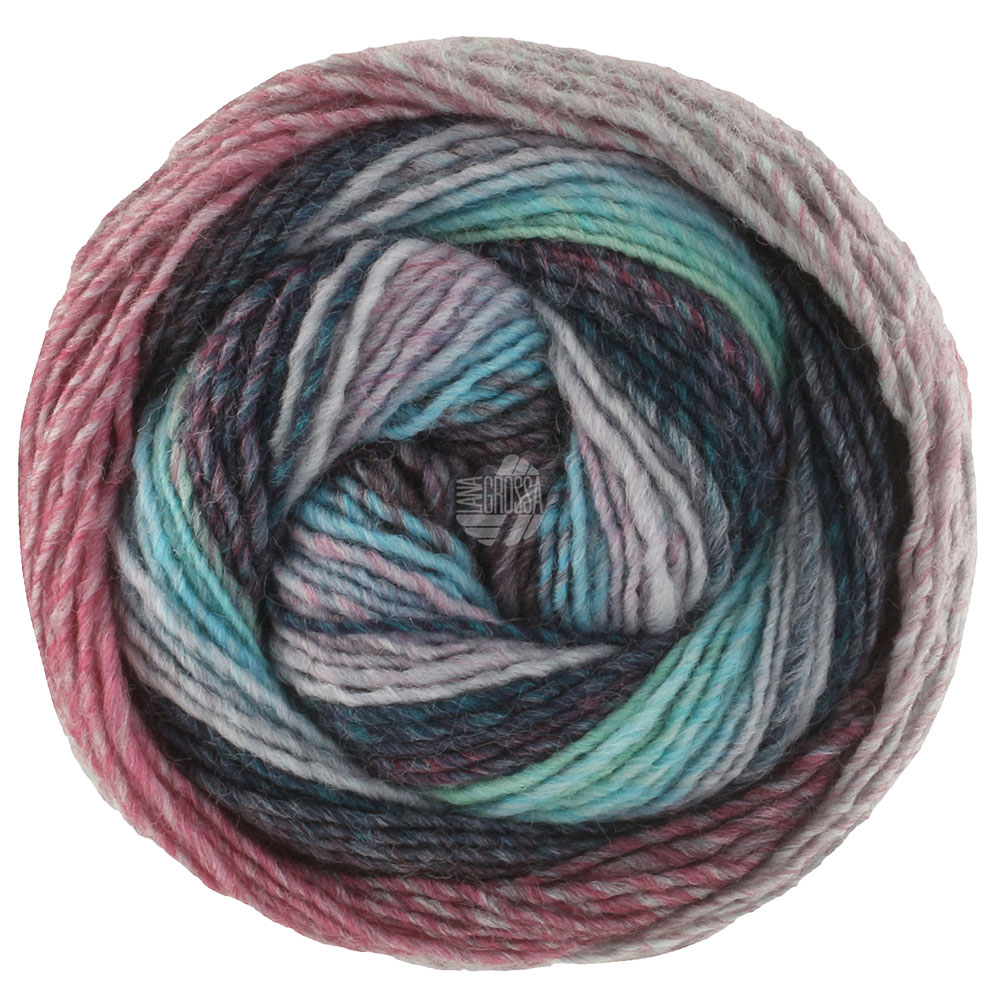 Lana Grossa Gomitolo Fumo 512  Licht-/Silbergrau/Grau/Mint/Türkis/Petrol/Fuchsia/Dunkelgrau