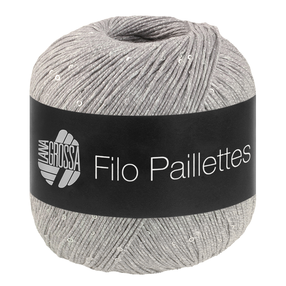 Lana Grossa Filo Pailettes 014 Hellgrau 50g