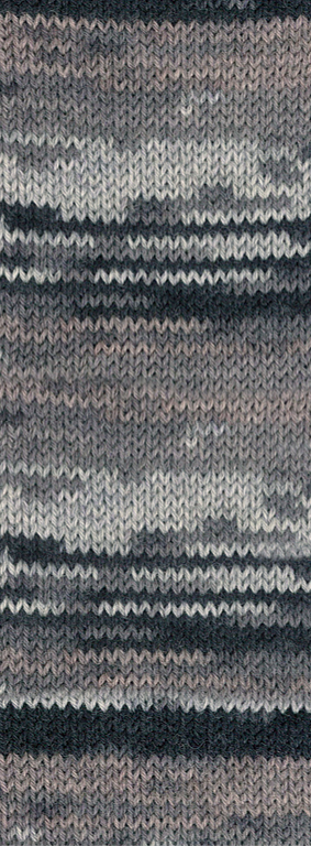 Lana Grossa Meilenweit 8-Fach 150 Denim Mix 9945 Hellgrau/Grege/Taupe/Schwarz