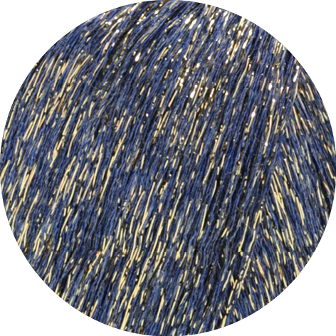 Lana Grossa Brillino 035 Jeans/Gold 25g