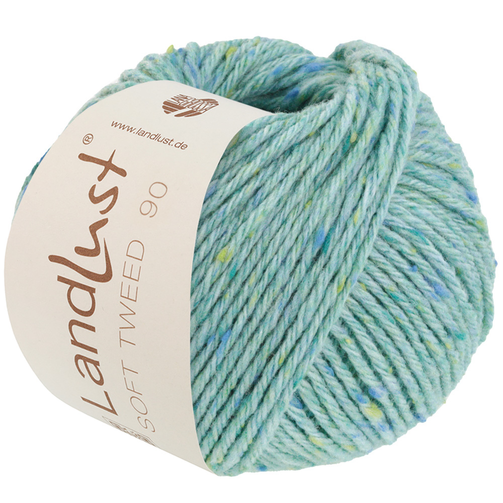 Lana Grossa Landlust Soft Tweed 90 020 Türkis meliert 50g