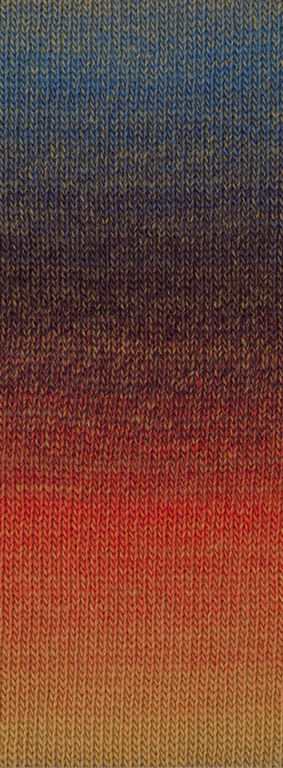 Lana Grossa Gomitolo Versione 438 Camel/Rost/Graugrün/Brombeer/Jeans 200g